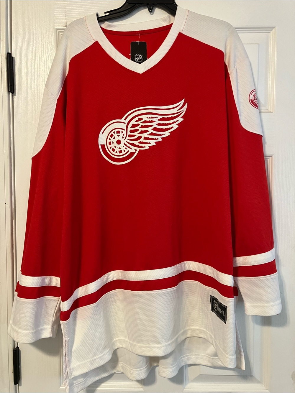 Detroit Red Wings NHL Red White Away Jersey Mens Size XL NWT!